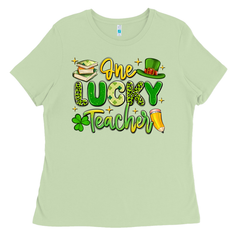 One Lucky Teacher Ladies Tee by Artiststas | Teevron