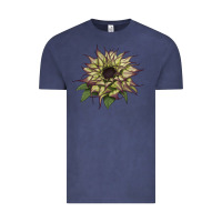 Vintage Denim sun   fill purple sunflower Vintage Tee - LillyAllenDesigns