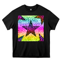 Black zebra glitter star seamless pattern Heavy Core Tee - BundleAndBundleShop