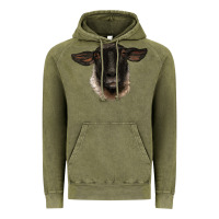Vintage Olive suffolk ewe head Vintage Hoodie - BarkalooDesign