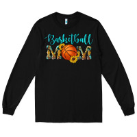 Black western leopard camouflage sunflowers glitter mom basketball Long Sleeve Tee - Artiststas