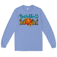 Colony Blue western leopard camouflage sunflowers glitter mom basketball Long Sleeve Tee - Artiststas