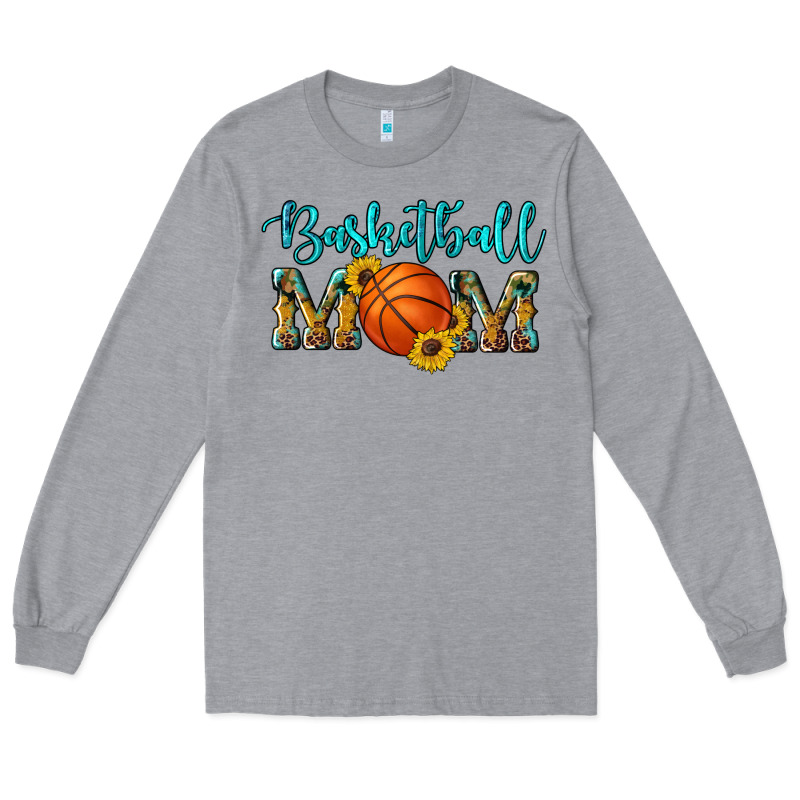 Western Leopard Camouflage Sunflowers Glitter Mom Basketball Long Sleeve Tee by Artiststas | Teevron