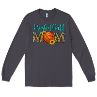 Smoke western leopard camouflage sunflowers glitter mom basketball Long Sleeve Tee - Artiststas