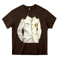 Chocolate Brown us navy Heavy Core Tee - RanaPortraitStore