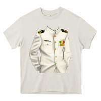 Cream us navy Heavy Core Tee - RanaPortraitStore
