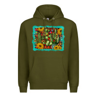 Army Green cactus christmas Premium Hoodie - BarkalooDesign