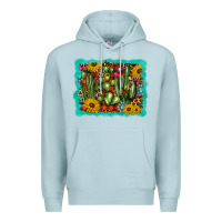 Blue Mist cactus christmas Premium Hoodie - BarkalooDesign