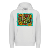 Dove Grey cactus christmas Premium Hoodie - BarkalooDesign