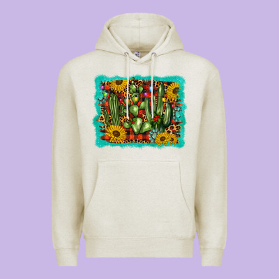 Cactus Christmas Premium Hoodie Designed By Barkaloodesign