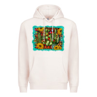Pale Pink cactus christmas Premium Hoodie - BarkalooDesign