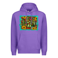 Purple cactus christmas Premium Hoodie - BarkalooDesign