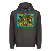 Smoke cactus christmas Premium Hoodie - BarkalooDesign