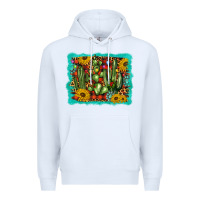 White cactus christmas Premium Hoodie - BarkalooDesign
