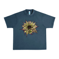 Midnight Navy sun   fill purple sunflower Urban Heavy Tee - LillyAllenDesigns