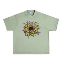 Oil Green sun   fill purple sunflower Urban Heavy Tee - LillyAllenDesigns