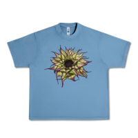 Pebble Blue sun   fill purple sunflower Urban Heavy Tee - LillyAllenDesigns