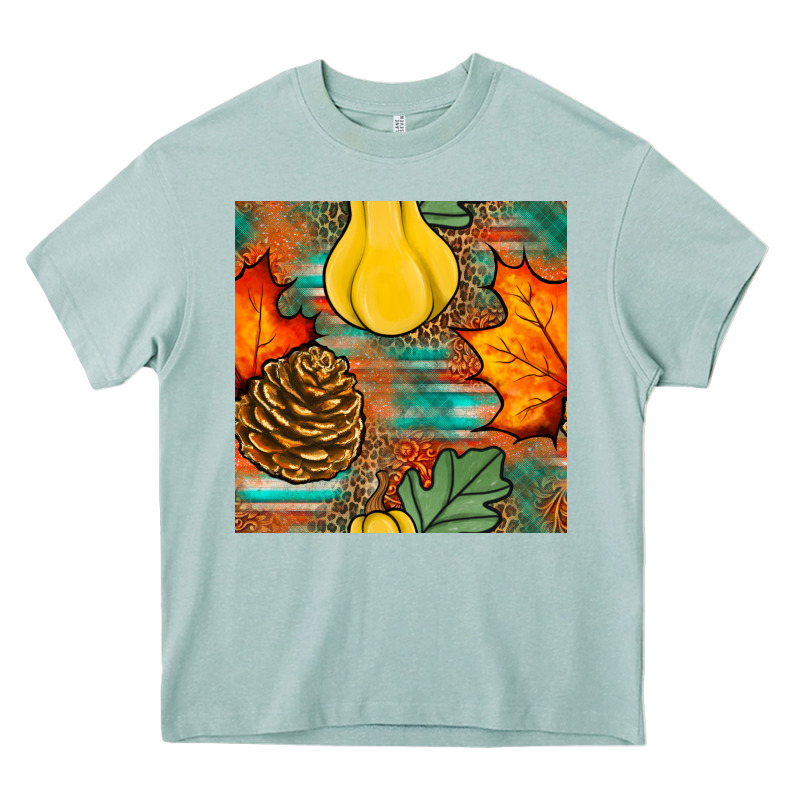 Fall Pumpkins Seamless Pattern Heavy Core Tee by BundleAndBundleShop | Teevron
