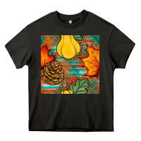 Asphalt fall pumpkins seamless pattern Heavy Core Tee - BundleAndBundleShop