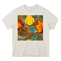 Cream fall pumpkins seamless pattern Heavy Core Tee - BundleAndBundleShop