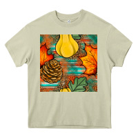 Mossy fall pumpkins seamless pattern Heavy Core Tee - BundleAndBundleShop