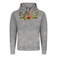 Cloud Rock blessed and floral cross Vintage Hoodie - BarkalooDesign