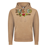 Vintage Coffee blessed and floral cross Vintage Hoodie - BarkalooDesign