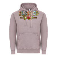 Vintage Zinc blessed and floral cross Vintage Hoodie - BarkalooDesign