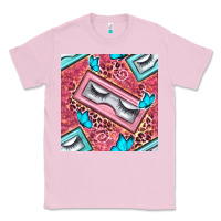 Bubblegum Pink cosmetic fake eyelashes and butterfly with leopard seamless pattern bb Classic Tee - BundleAndBundleShop