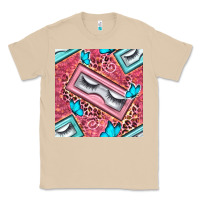 Mushroom cosmetic fake eyelashes and butterfly with leopard seamless pattern bb Classic Tee - BundleAndBundleShop
