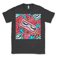 Smoke cosmetic fake eyelashes and butterfly with leopard seamless pattern bb Classic Tee - BundleAndBundleShop