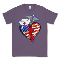 Lavender patriotic nurse love Classic Tee - BarkalooDesign