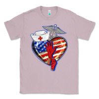 Lilac patriotic nurse love Classic Tee - BarkalooDesign