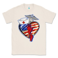 Natural patriotic nurse love Classic Tee - BarkalooDesign