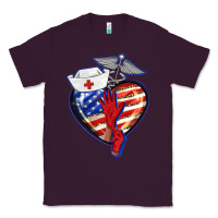 Plum patriotic nurse love Classic Tee - BarkalooDesign