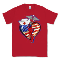 Red patriotic nurse love Classic Tee - BarkalooDesign