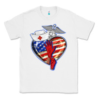 White patriotic nurse love Classic Tee - BarkalooDesign