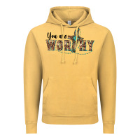 Vintage Mustard you are worthy cross Vintage Hoodie - BarkalooDesign