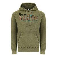 Vintage Olive you are worthy cross Vintage Hoodie - BarkalooDesign