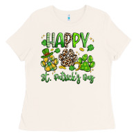 Happy St. Patricks Day Paws Ladies Tee | Teevron
