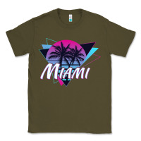 Army Green miami beach souvenir vintage 80s Classic Tee - linhVisuals
