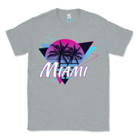 Heather Grey miami beach souvenir vintage 80s Classic Tee - linhVisuals