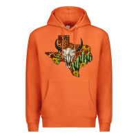 Carrot bull skull texas map western Premium Hoodie - BarkalooDesign