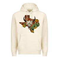 Tofu bull skull texas map western Premium Hoodie - BarkalooDesign