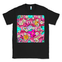 Black hairstylist coffee cups and daisy with leopard seamless pattern bbs Classic Tee - BundleAndBundleShop