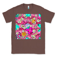Chestnut hairstylist coffee cups and daisy with leopard seamless pattern bbs Classic Tee - BundleAndBundleShop