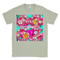 Matcha hairstylist coffee cups and daisy with leopard seamless pattern bbs Classic Tee - BundleAndBundleShop