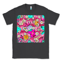 Smoke hairstylist coffee cups and daisy with leopard seamless pattern bbs Classic Tee - BundleAndBundleShop