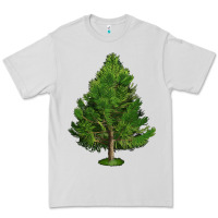 Dove Grey White Pine Tree Illustrations Premium Tee - LillyAllenDesigns