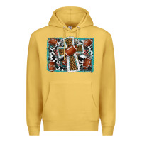 Antique Gold football cross aztec leopard background Premium Hoodie - RanaPortraitStore